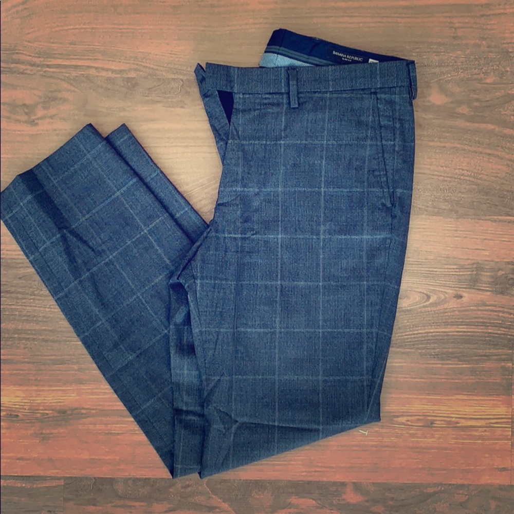Banana Republic, Windowpane Dress Pants